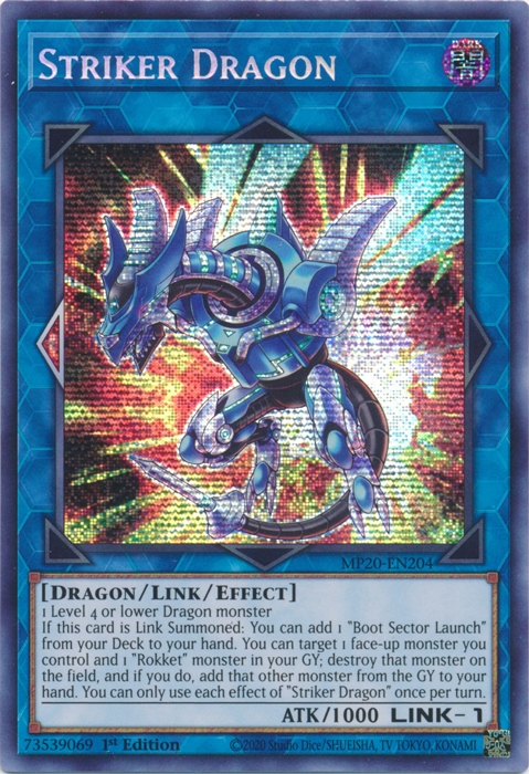 Striker Dragon [MP20-EN204] Prismatic Secret Rare | Fandemonia Ltd