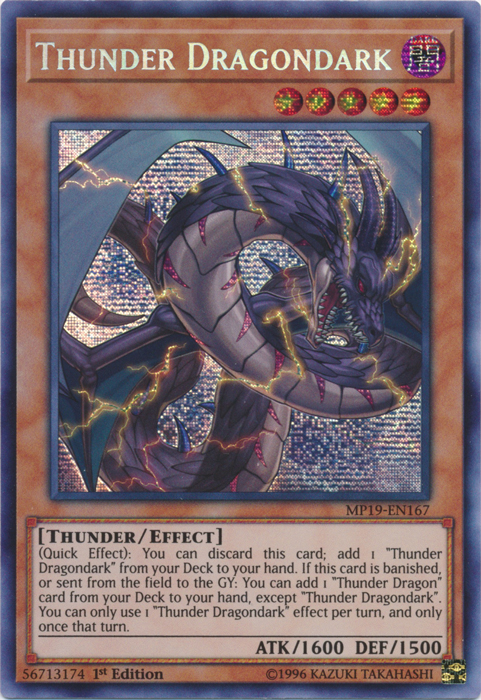 Thunder Dragondark [MP19-EN167] Prismatic Secret Rare | Fandemonia Ltd