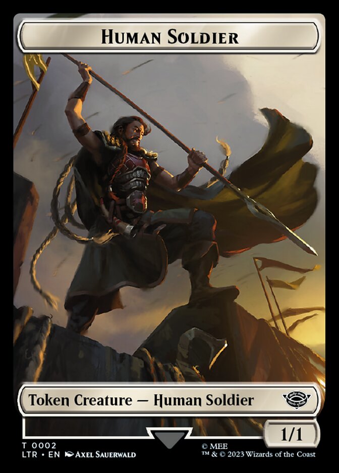 Human Soldier Token (02) [The Lord of the Rings: Tales of Middle-Earth Tokens] | Fandemonia Ltd