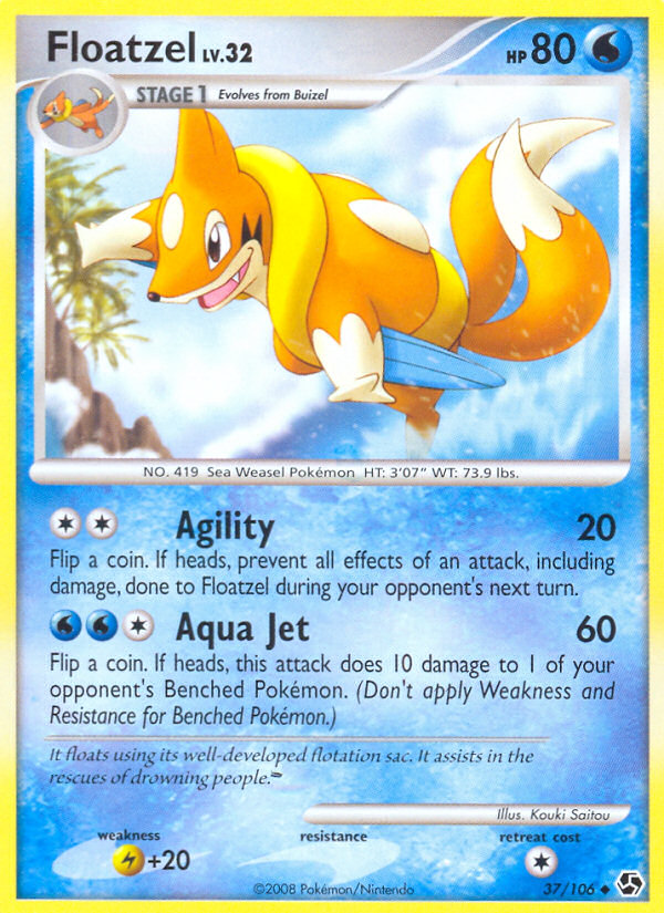 Floatzel (37/106) [Diamond & Pearl: Great Encounters] | Fandemonia Ltd