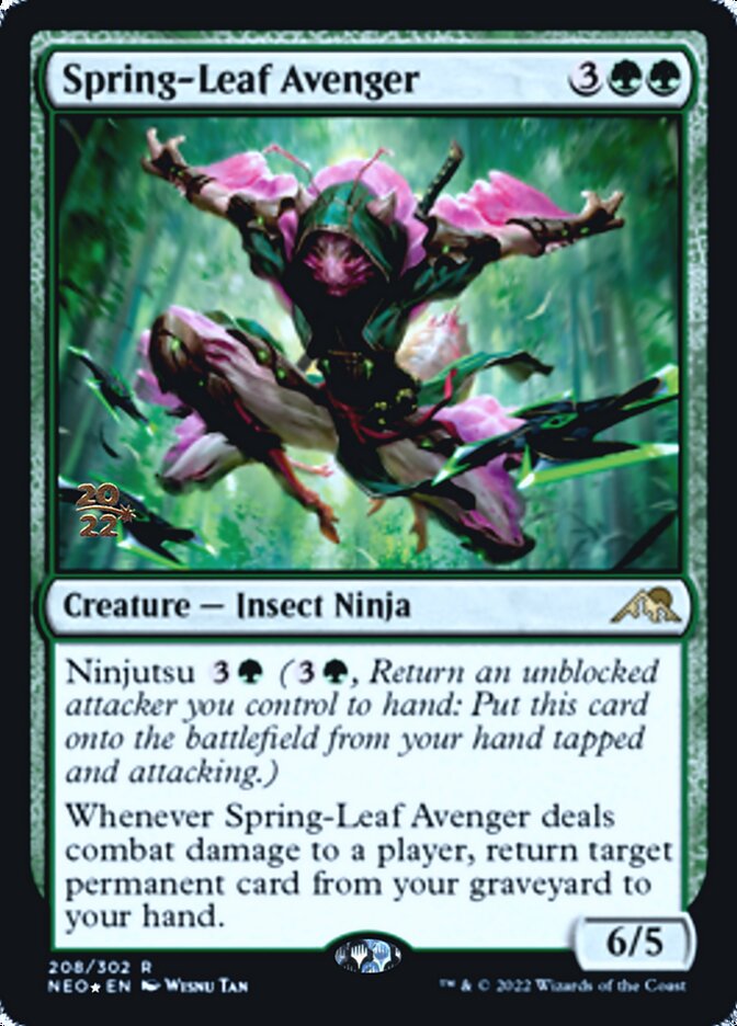 Spring-Leaf Avenger [Kamigawa: Neon Dynasty Prerelease Promos] | Fandemonia Ltd