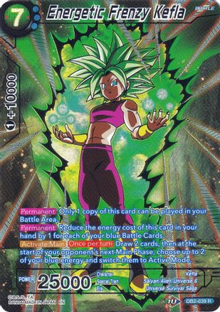 Energetic Frenzy Kefla (DB2-039) [Collector's Selection Vol. 2] | Fandemonia Ltd