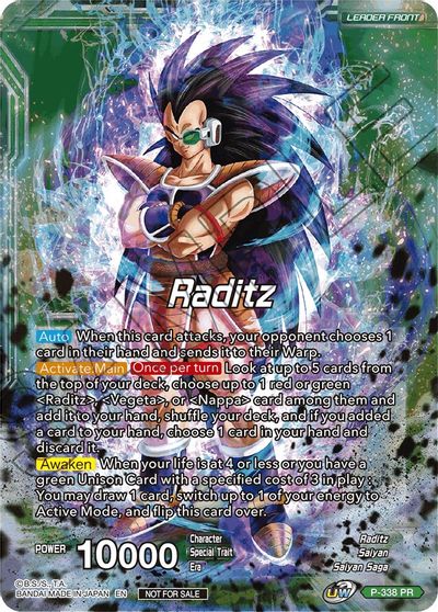 Raditz // Raditz, Brotherly Revival (P-338) [Saiyan Showdown Prerelease Promos] | Fandemonia Ltd