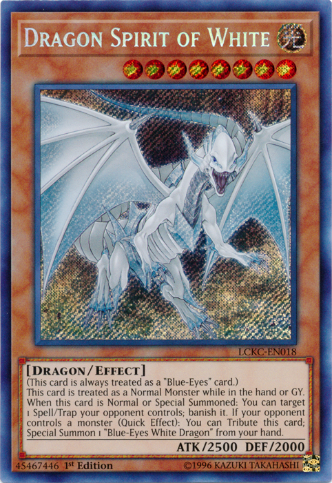 Dragon Spirit of White [LCKC-EN018] Secret Rare | Fandemonia Ltd