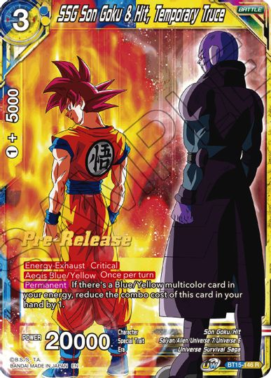 SSG Son Goku & Hit, Temporary Truce (BT15-146) [Saiyan Showdown Prerelease Promos] | Fandemonia Ltd