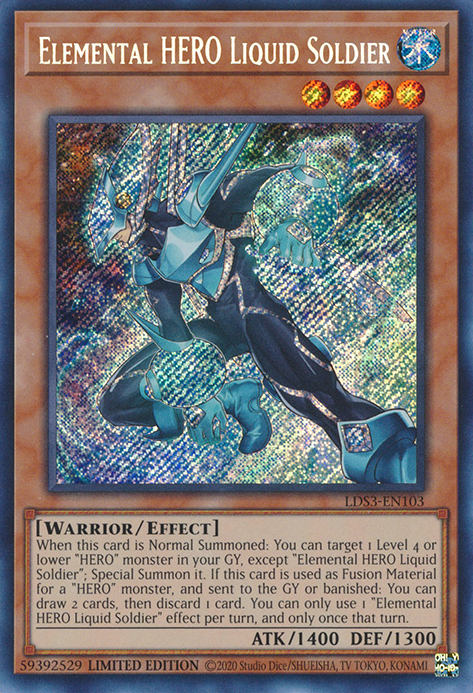 Elemental HERO Liquid Soldier [LDS3-EN103] Secret Rare | Fandemonia Ltd