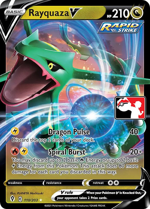 Rayquaza V (110/203) [Prize Pack Series One] | Fandemonia Ltd