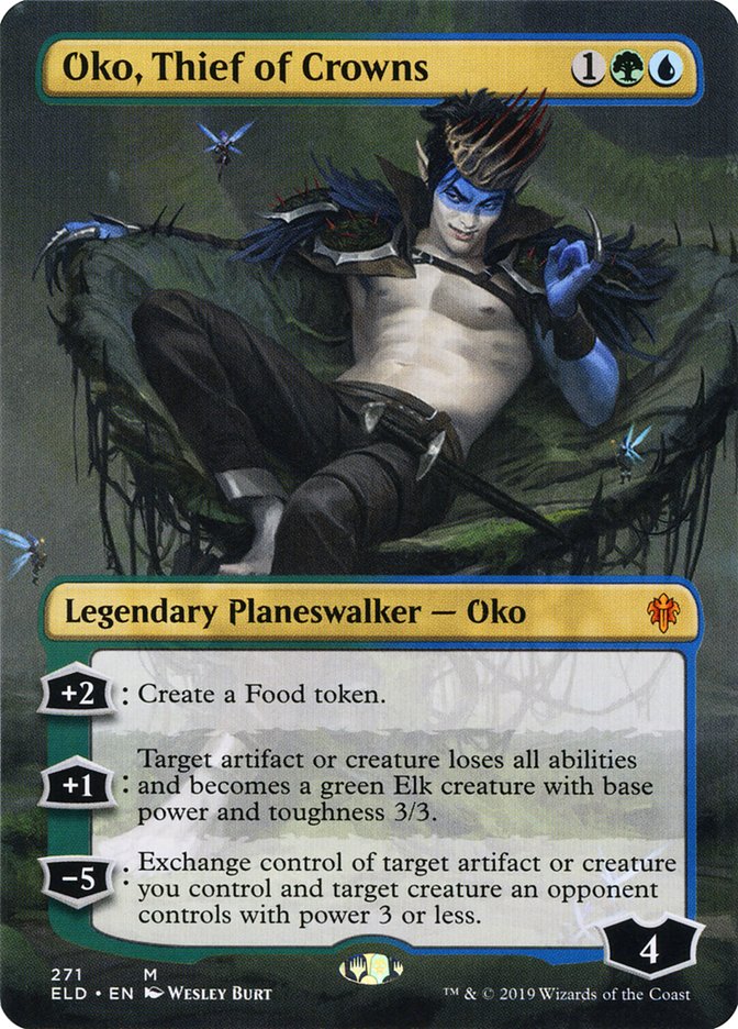 Oko, Thief of Crowns (Borderless) [Throne of Eldraine] | Fandemonia Ltd