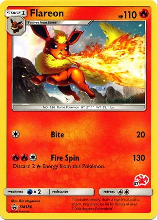 Flareon (SM186) (Charizard Stamp #27) [Battle Academy 2020] | Fandemonia Ltd