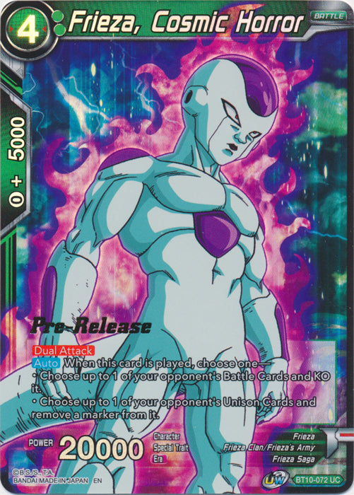 Frieza, Cosmic Horror (BT10-072) [Rise of the Unison Warrior Prerelease Promos] | Fandemonia Ltd