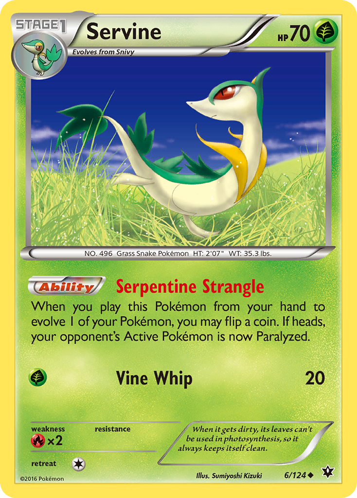 Servine (6/124) [XY: Fates Collide] | Fandemonia Ltd