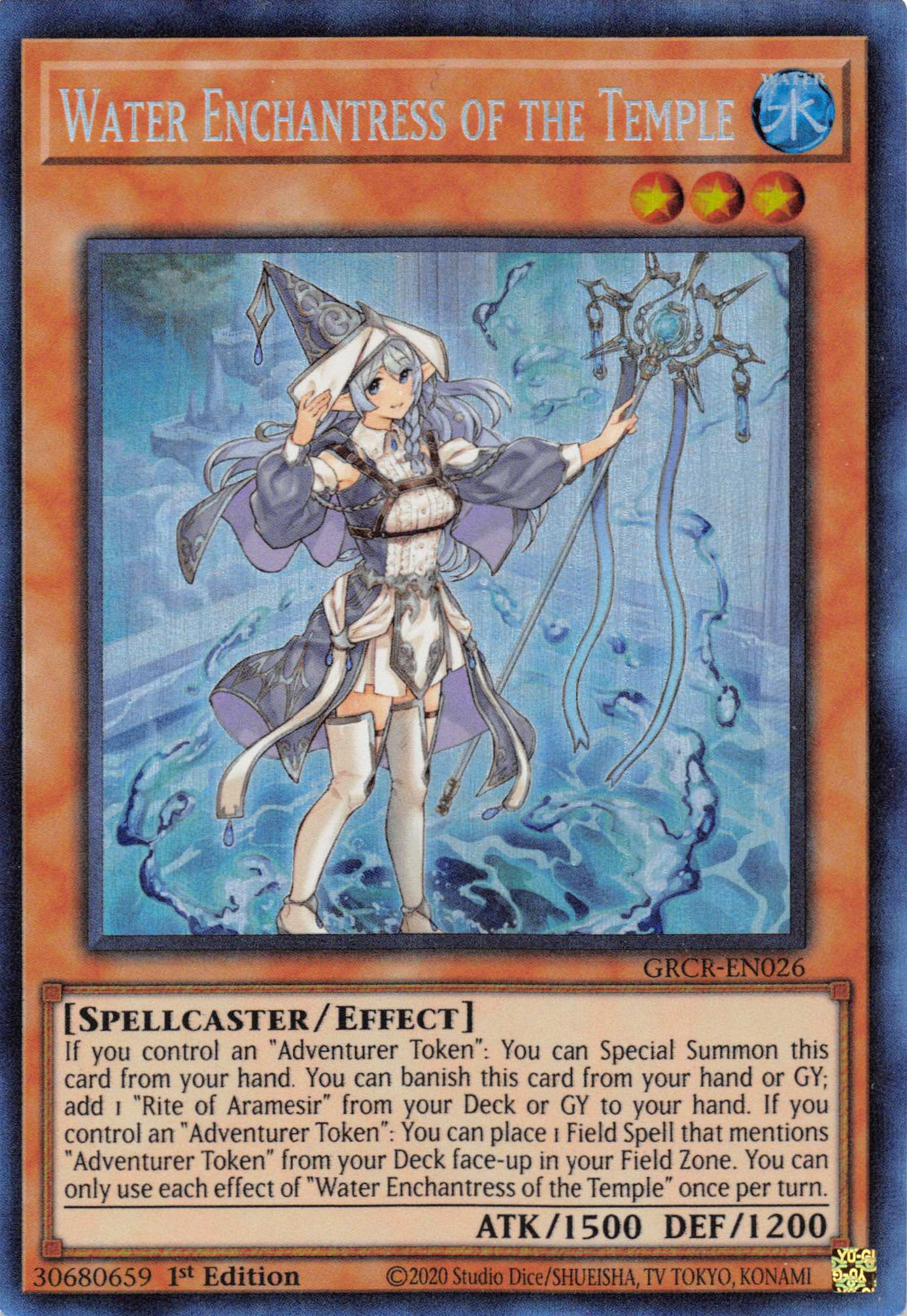 Water Enchantress of the Temple [GRCR-EN026] Collector's Rare | Fandemonia Ltd