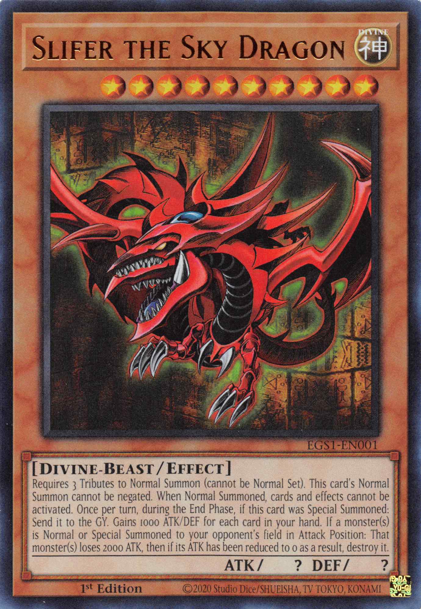 Slifer the Sky Dragon [EGS1-EN001] Ultra Rare | Fandemonia Ltd