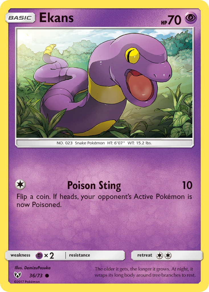 Ekans (36/73) [Sun & Moon: Shining Legends] | Fandemonia Ltd