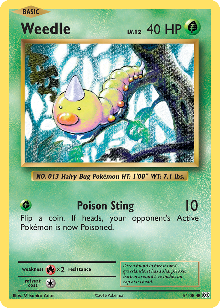 Weedle (5/108) [XY: Evolutions] | Fandemonia Ltd