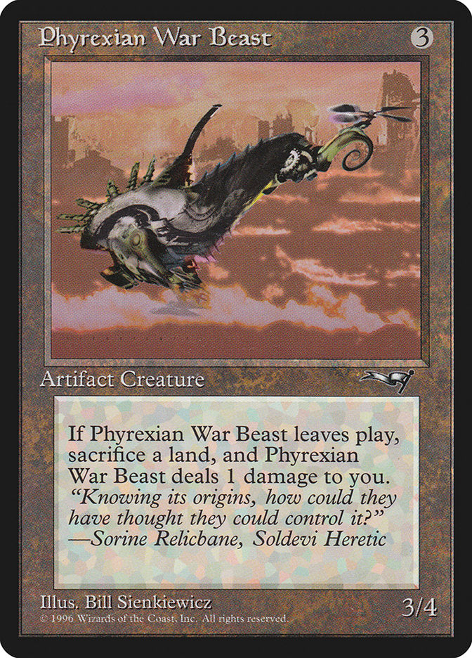 Phyrexian War Beast (Signature on Left) [Alliances] | Fandemonia Ltd