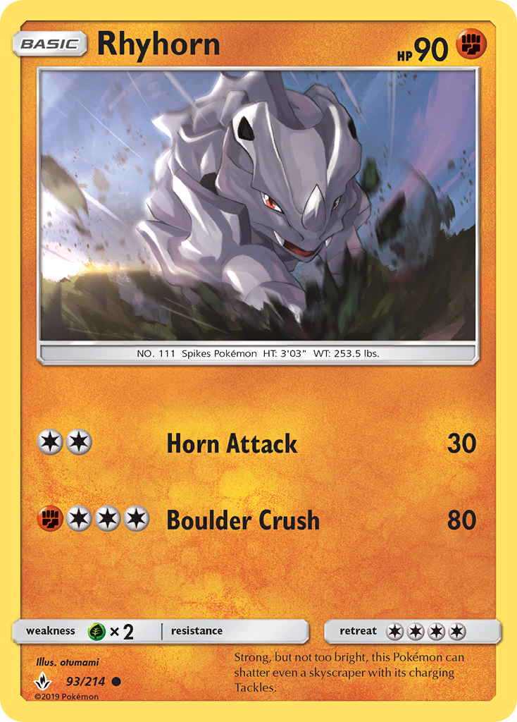 Rhyhorn (93/214) [Sun & Moon: Unbroken Bonds] | Fandemonia Ltd