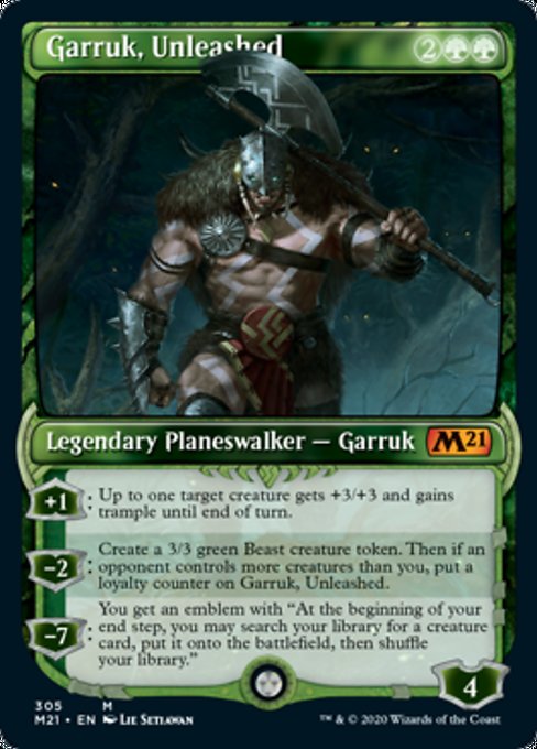 Garruk, Unleashed (Showcase) [Core Set 2021] | Fandemonia Ltd