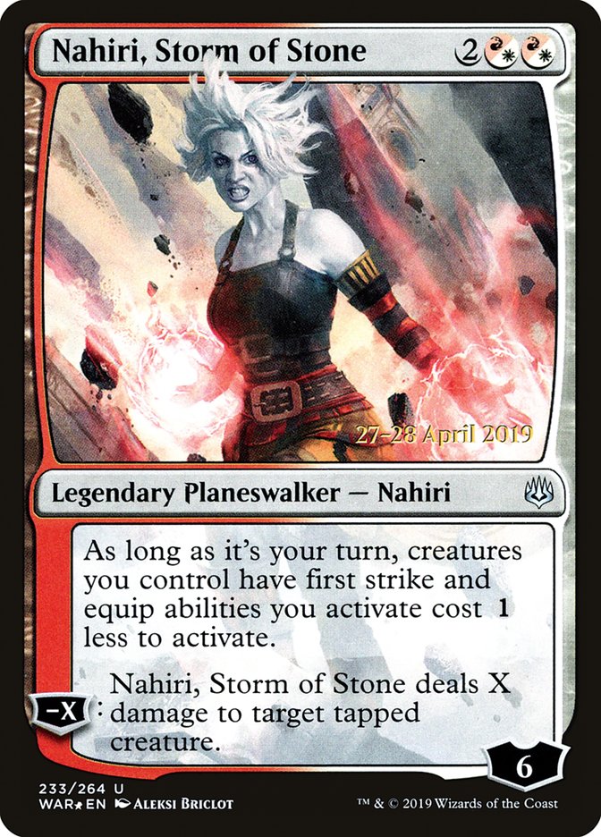 Nahiri, Storm of Stone  [War of the Spark Prerelease Promos] | Fandemonia Ltd