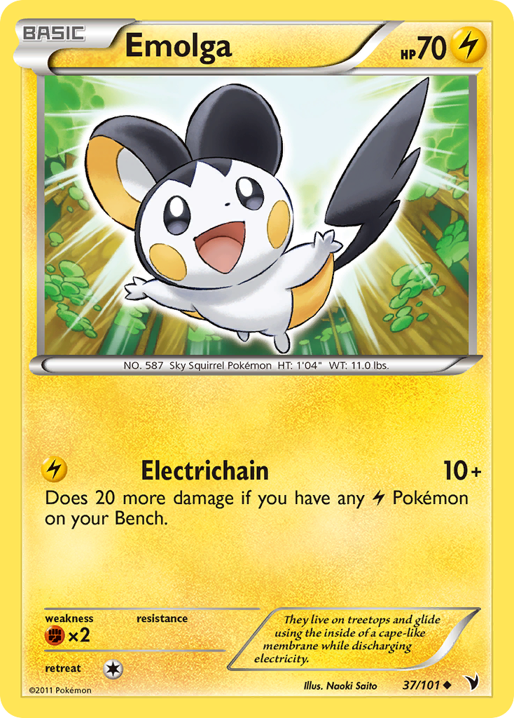 Emolga (37/101) [Black & White: Noble Victories] | Fandemonia Ltd