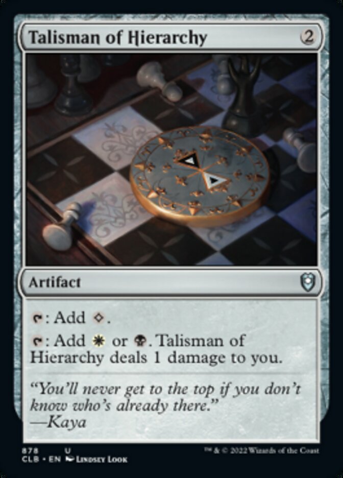 Talisman of Hierarchy [Commander Legends: Battle for Baldur's Gate] | Fandemonia Ltd