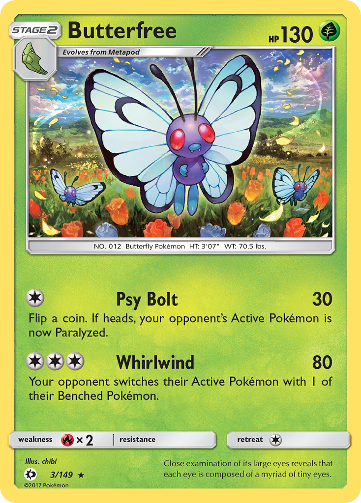 Butterfree (3/149) [Sun & Moon: Base Set] | Fandemonia Ltd