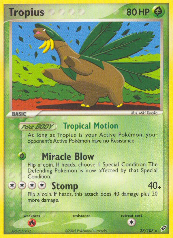 Tropius (27/107) [EX: Deoxys] | Fandemonia Ltd