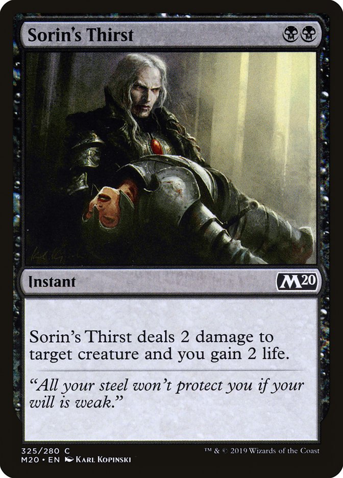 Sorin's Thirst [Core Set 2020] | Fandemonia Ltd