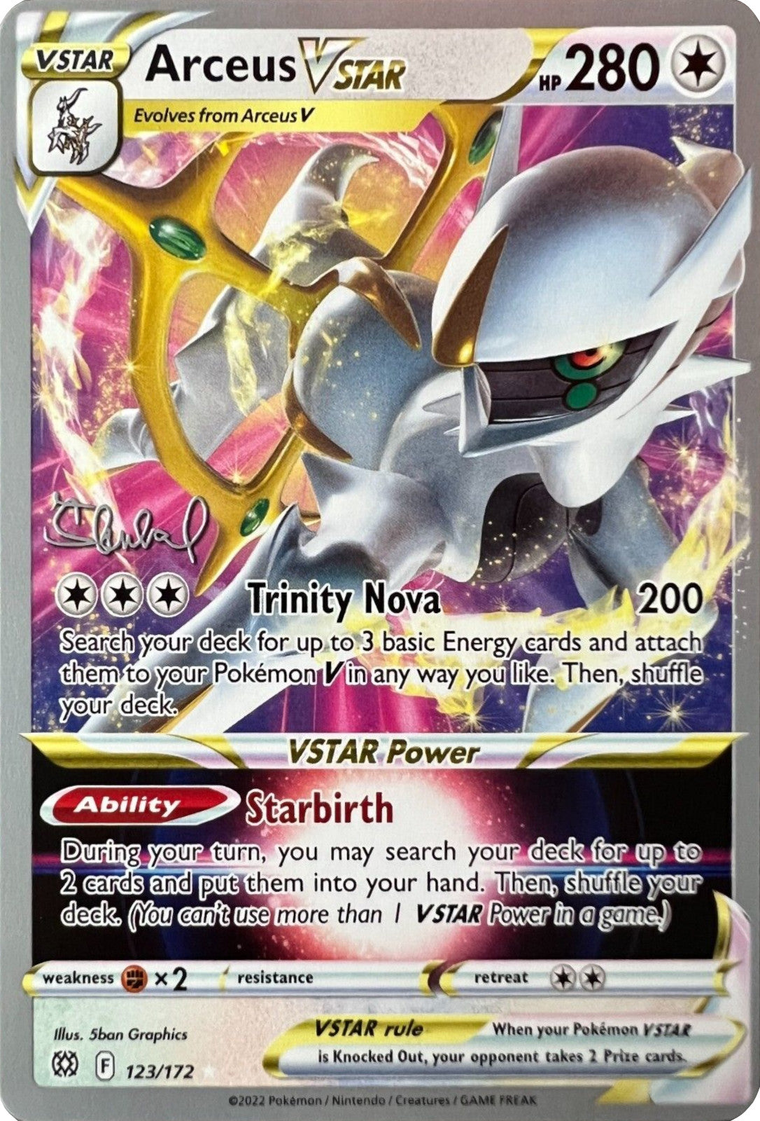 Arceus VSTAR (123/172) (ADP - Ondrej Skubal) [World Championships 2022] | Fandemonia Ltd