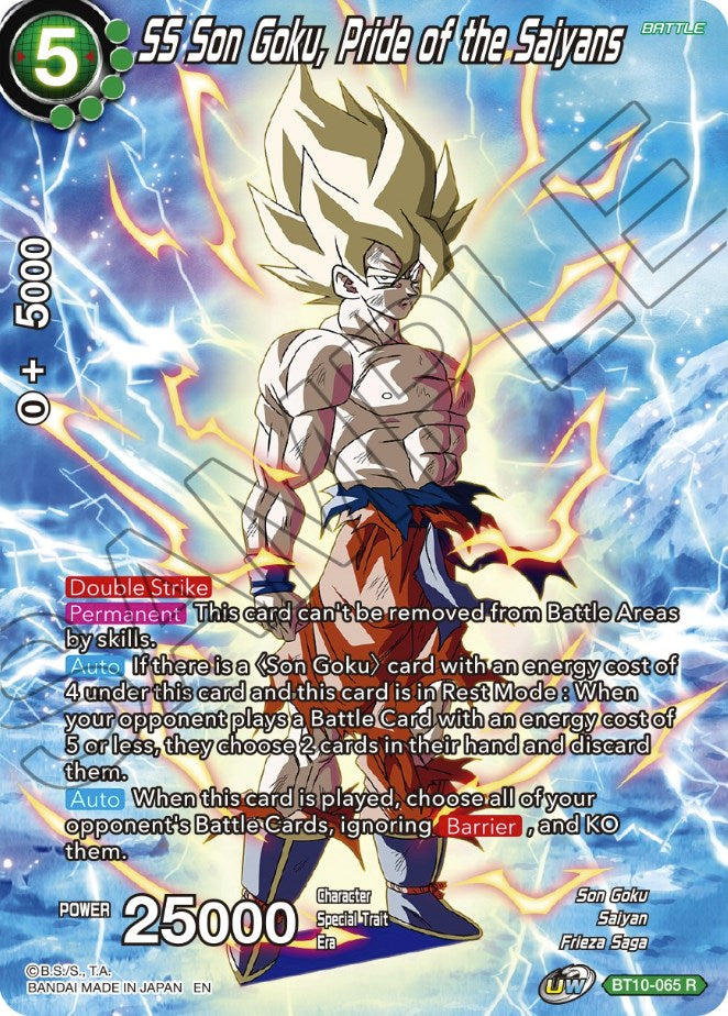 SS Son Goku, Pride of the Saiyans (BT10-065) [Theme Selection: History of Son Goku] | Fandemonia Ltd