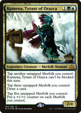 Kumena, Tyrant of Orazca [Rivals of Ixalan Promos] | Fandemonia Ltd