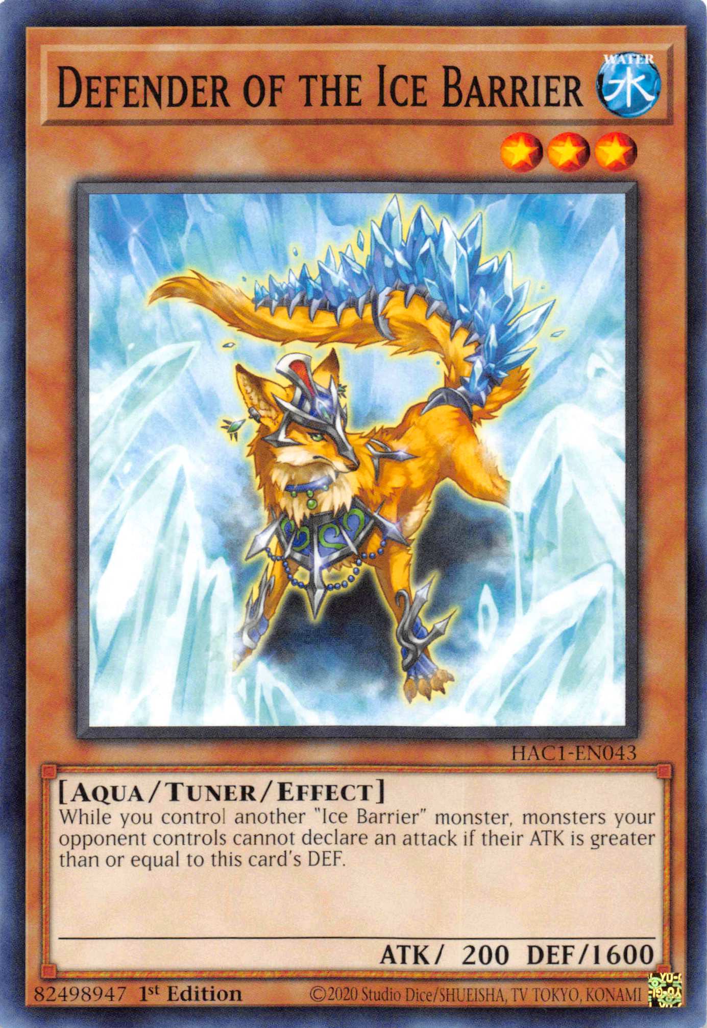 Defender of the Ice Barrier [HAC1-EN043] Common | Fandemonia Ltd