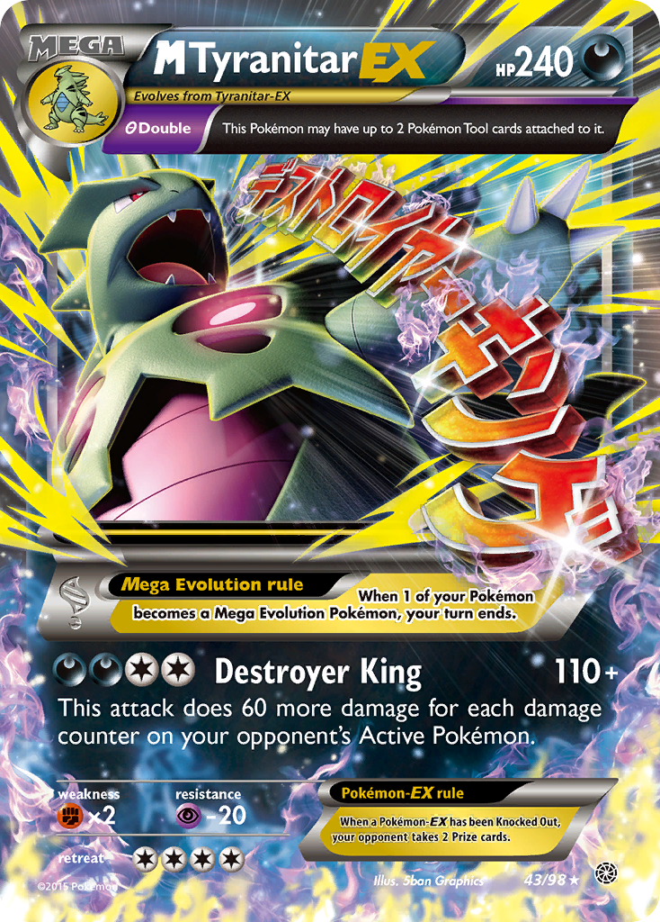 M Tyranitar EX (43/98) [XY: Ancient Origins] | Fandemonia Ltd