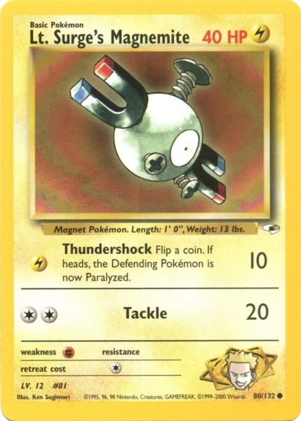 Lt. Surge's Magnemite (80/132) [Gym Heroes Unlimited] | Fandemonia Ltd