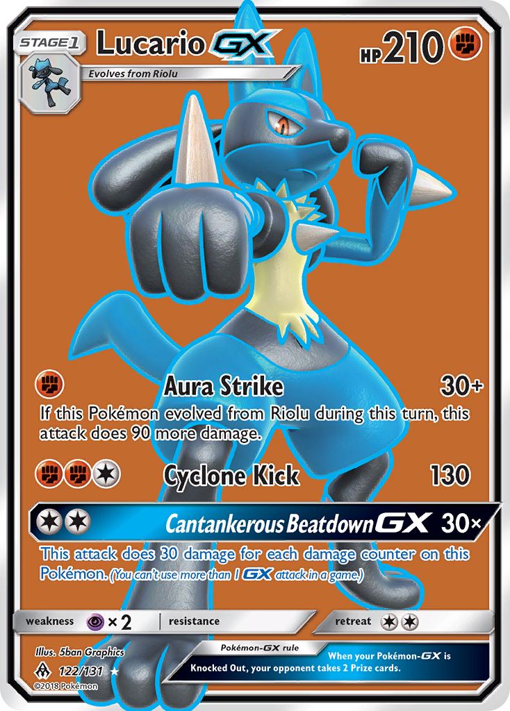 Lucario GX (122/131) [Sun & Moon: Forbidden Light] | Fandemonia Ltd