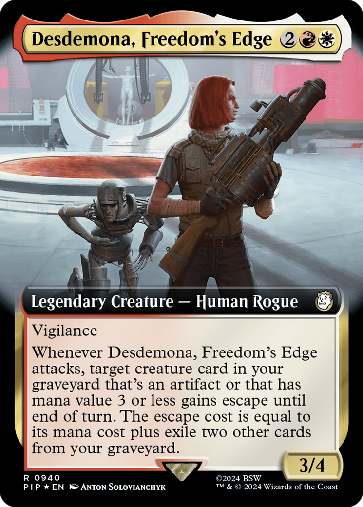 Desdemona, Freedom's Edge (Extended Art) (Surge Foil) [Fallout] | Fandemonia Ltd