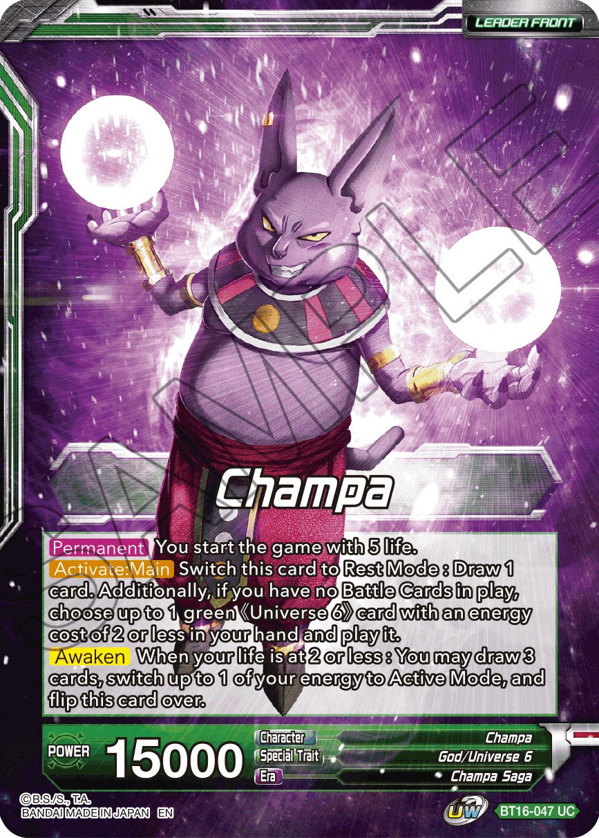 Champa // Champa, Victory at All Costs (BT16-047) [Realm of the Gods Prerelease Promos] | Fandemonia Ltd