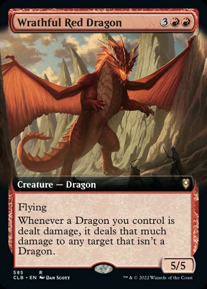 Wrathful Red Dragon (Extended Art) [Commander Legends: Battle for Baldur's Gate] | Fandemonia Ltd