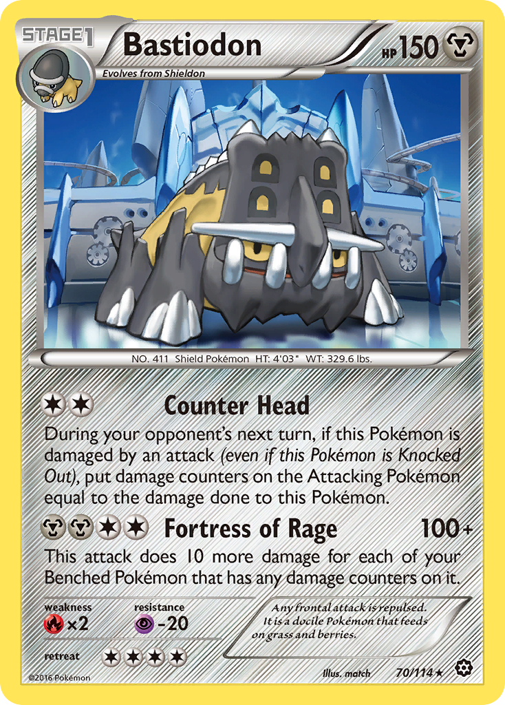 Bastiodon (70/114) [XY: Steam Siege] | Fandemonia Ltd