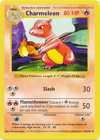 Charmeleon (24/102) [Base Set Shadowless Unlimited] | Fandemonia Ltd