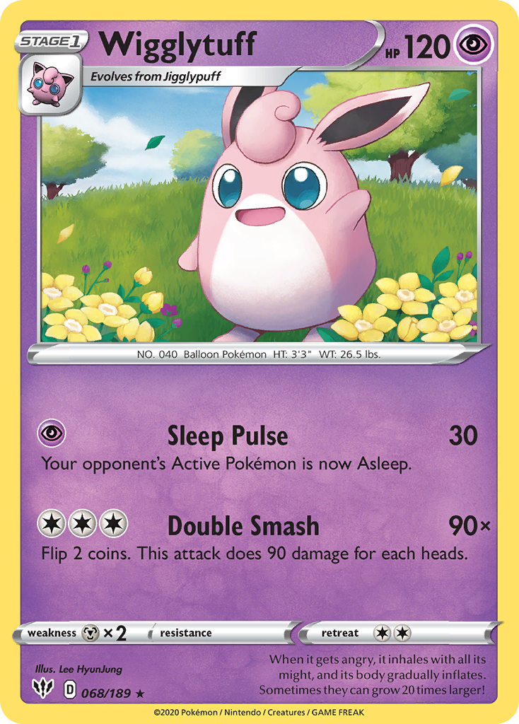 Wigglytuff (068/189) [Sword & Shield: Darkness Ablaze] | Fandemonia Ltd