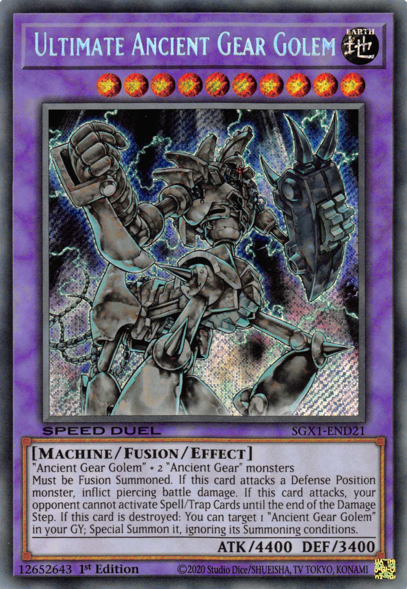 Ultimate Ancient Gear Golem [SGX1-END21] Secret Rare | Fandemonia Ltd