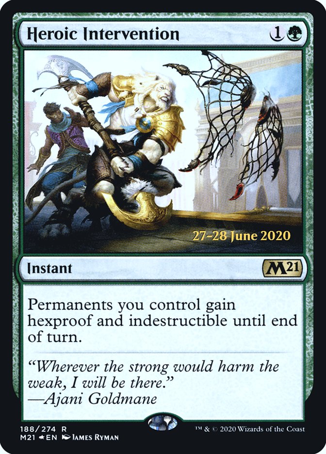 Heroic Intervention  [Core Set 2021 Prerelease Promos] | Fandemonia Ltd