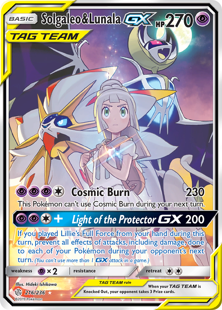 Solgaleo & Lunala GX (216/236) [Sun & Moon: Cosmic Eclipse] | Fandemonia Ltd