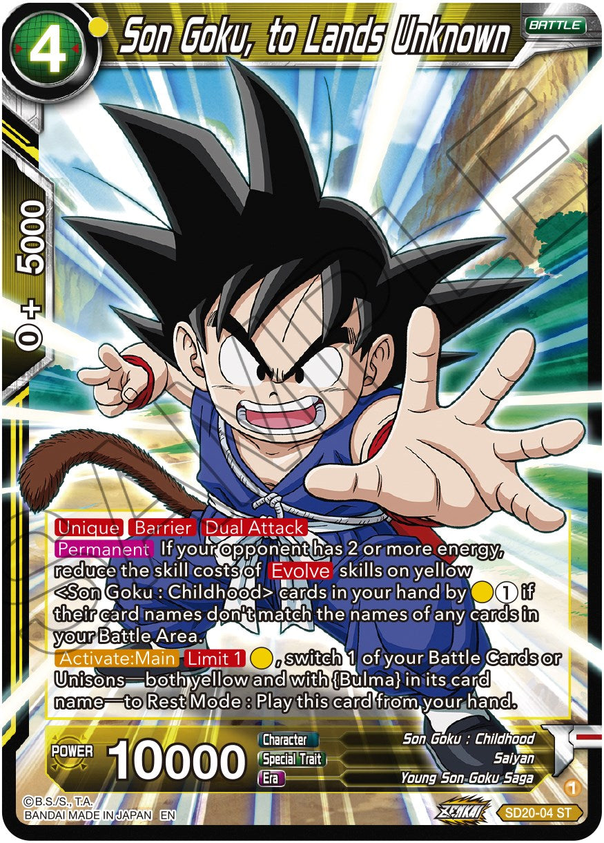 Son Goku, to Lands Unknown (SD20-04) [Dawn of the Z-Legends] | Fandemonia Ltd