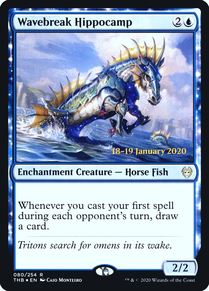 Wavebreak Hippocamp [Theros Beyond Death Prerelease Promos] | Fandemonia Ltd