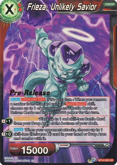 Frieza, Unlikely Savior (BT14-003) [Cross Spirits Prerelease Promos] | Fandemonia Ltd