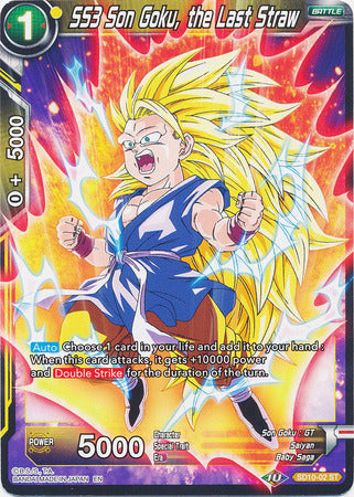 SS3 Son Goku, the Last Straw (Starter Deck - Parasitic Overlord) [SD10-02] | Fandemonia Ltd