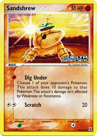 Sandshrew (82/113) (Stamped) [EX: Delta Species] | Fandemonia Ltd