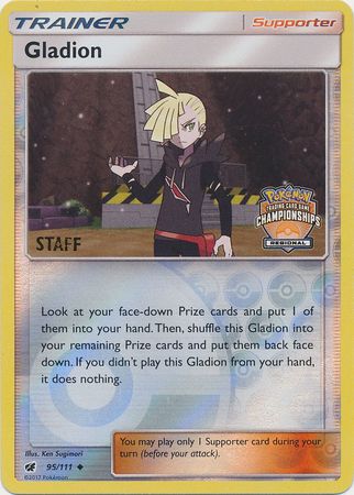 Gladion (95/111) (Regional Championship Promo Staff) [Sun & Moon: Crimson Invasion] | Fandemonia Ltd